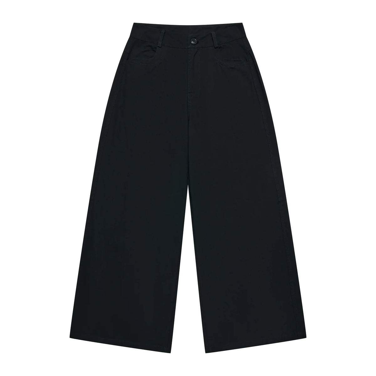 Sense Flowy Straight-Leg Trousers Black