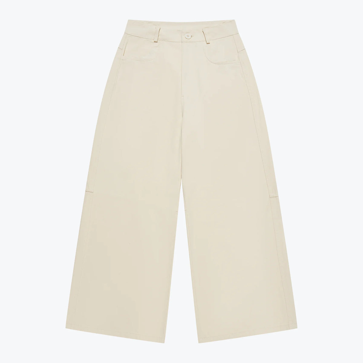 Sense Flowy Straight-Leg Trousers Cream