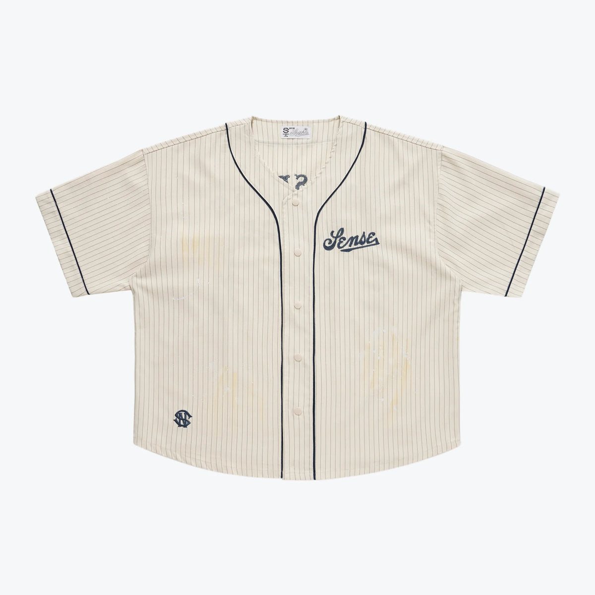 Sense Chain-Stitch Baseball Jersey Cream