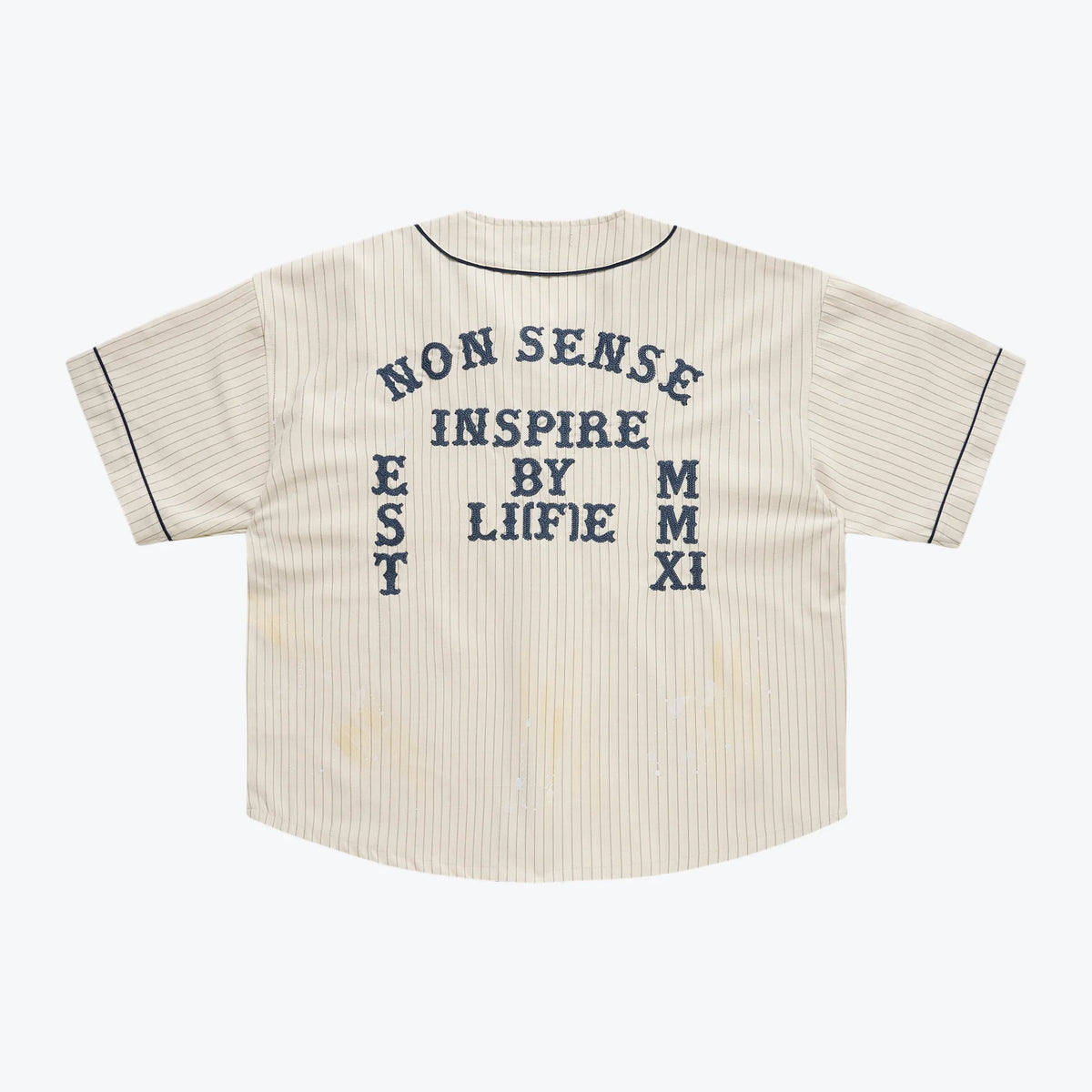 Sense Chain-Stitch Baseball Jersey Cream