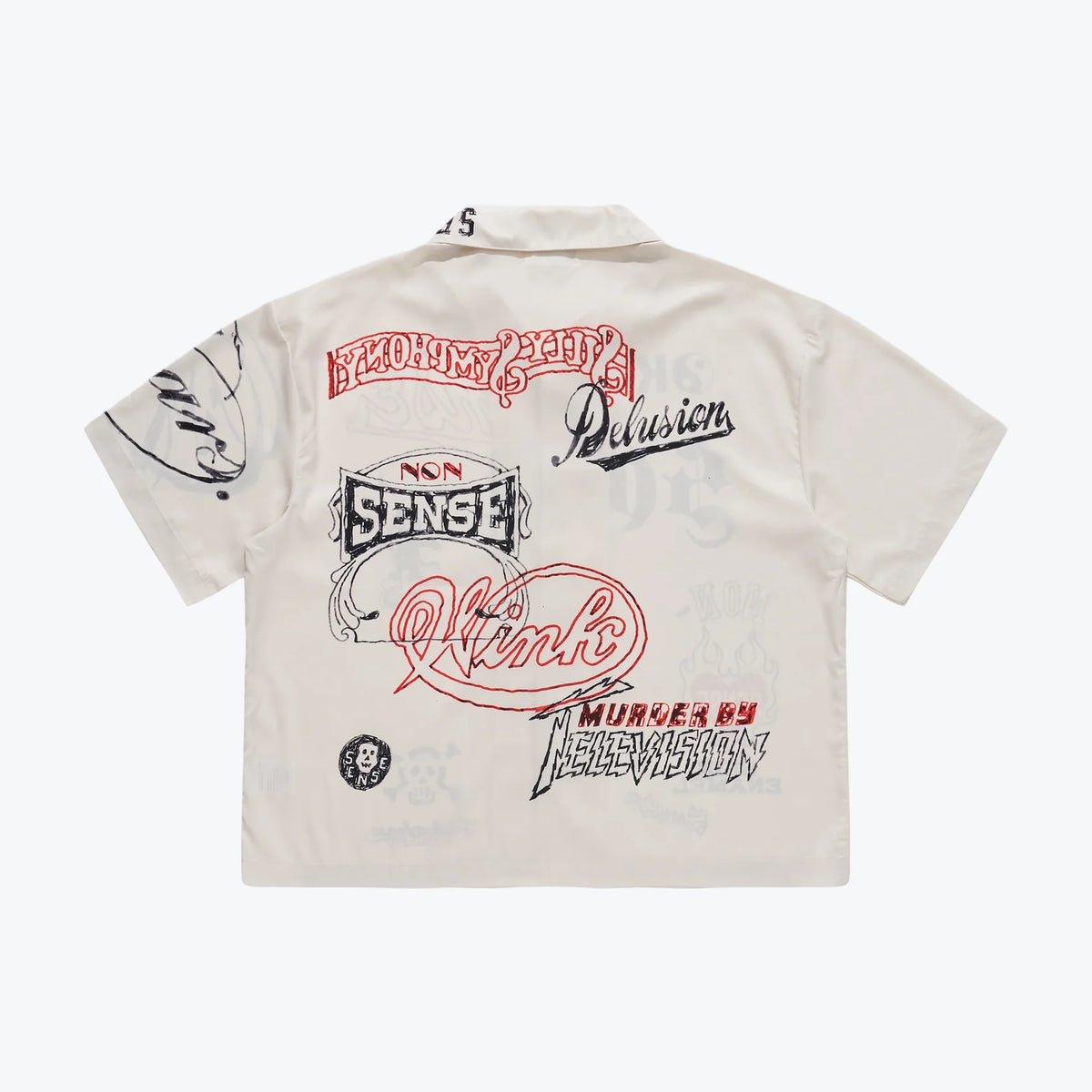 Sense Graffiti Sketch Camp Shirt Ivory