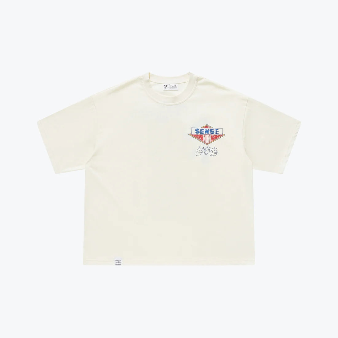 Sense Motor-Graphic Varsity Tee Cream
