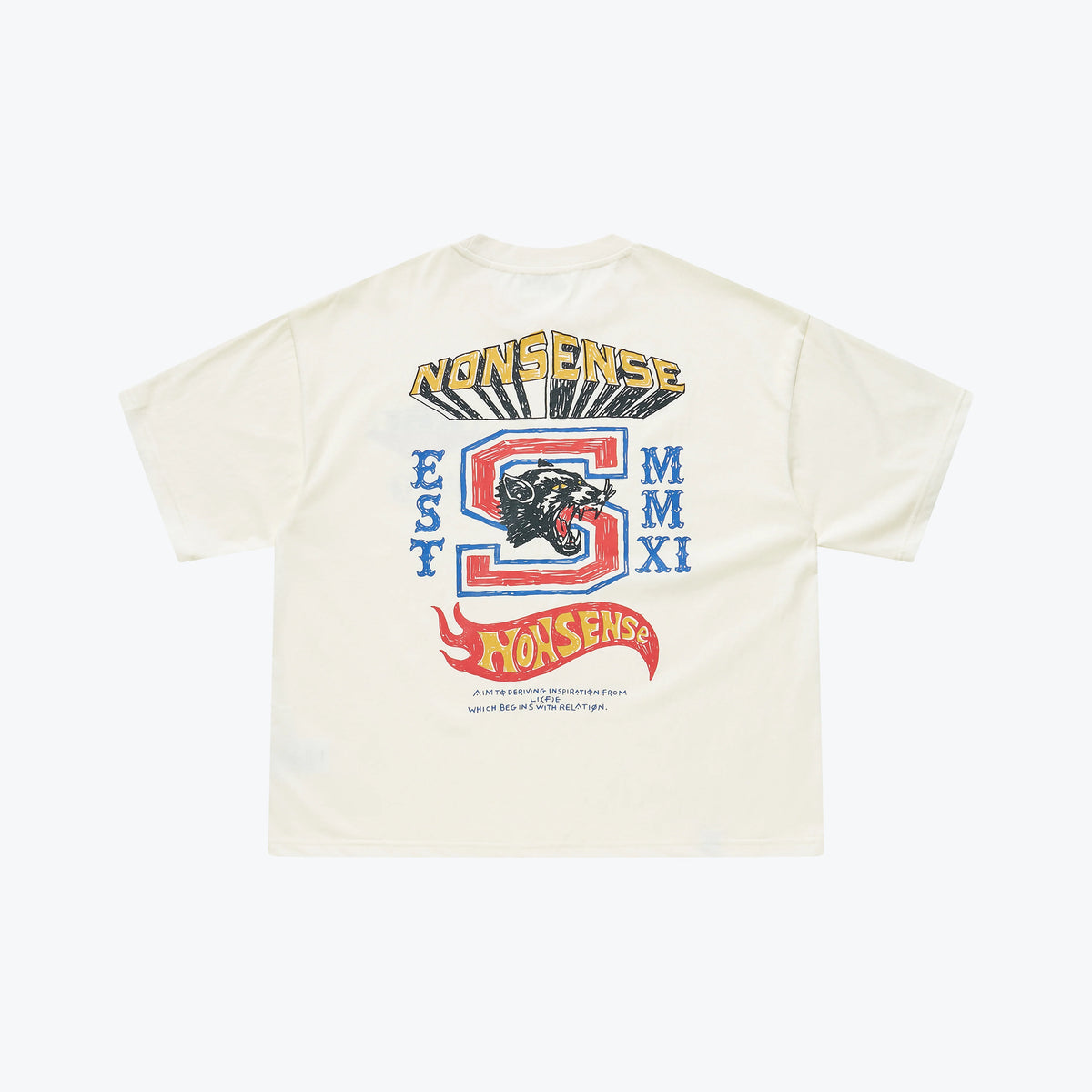 Sense Motor-Graphic Varsity Tee Cream