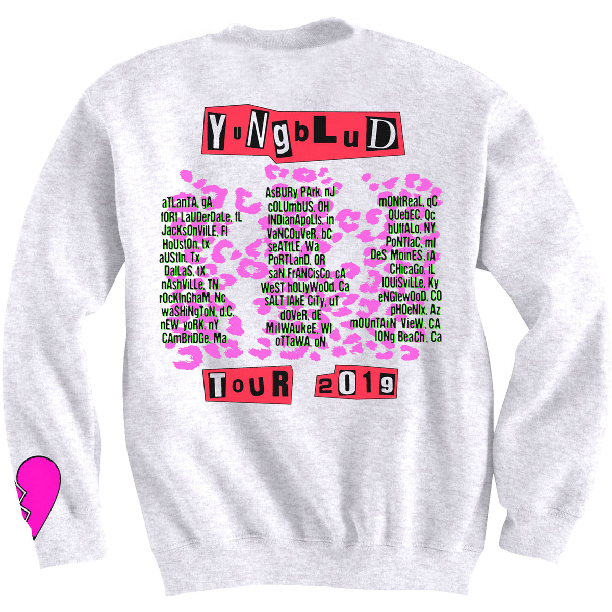 Yungblud Tour White Sweatshirt