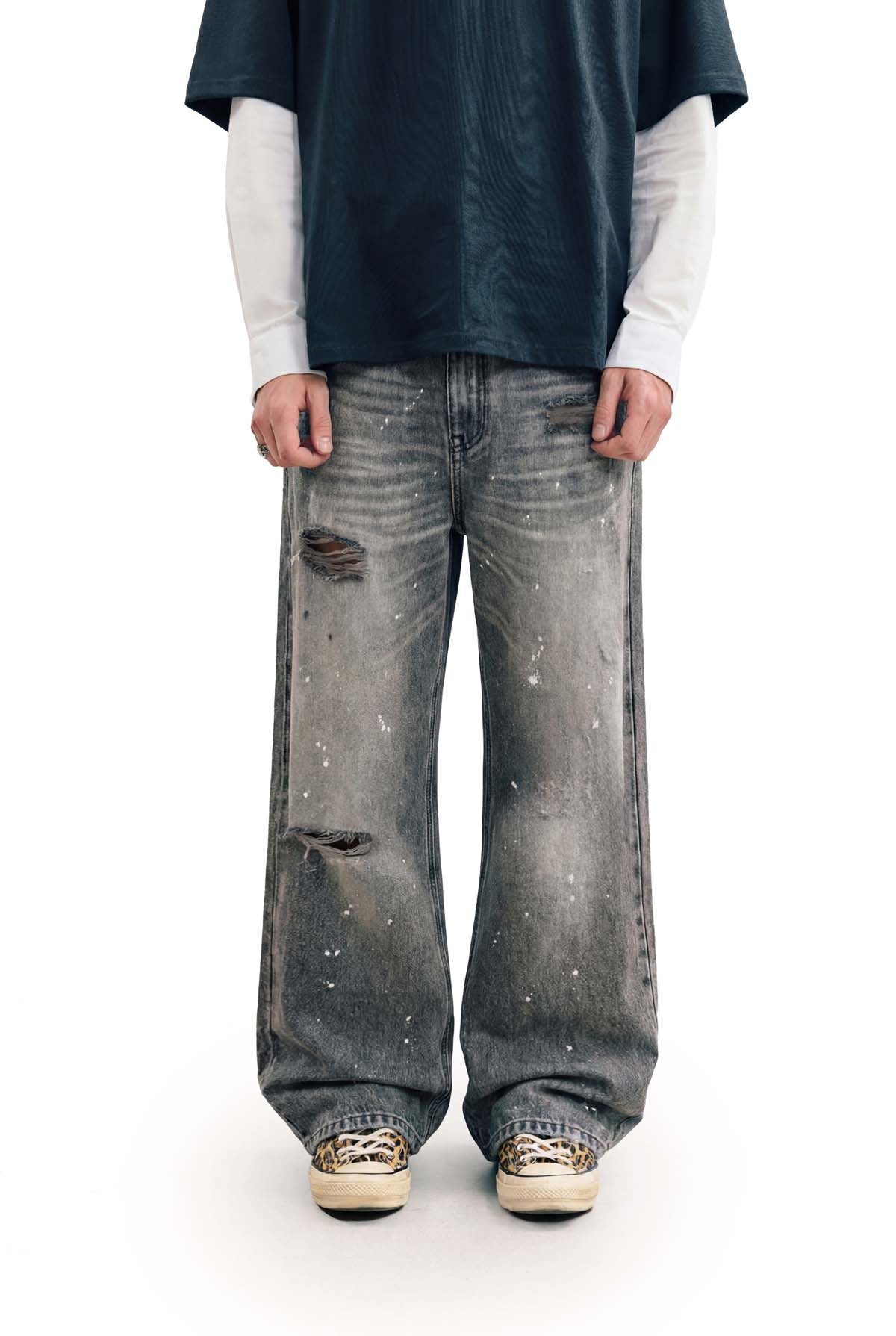 Sense Drip Washed Jeans Coal Black