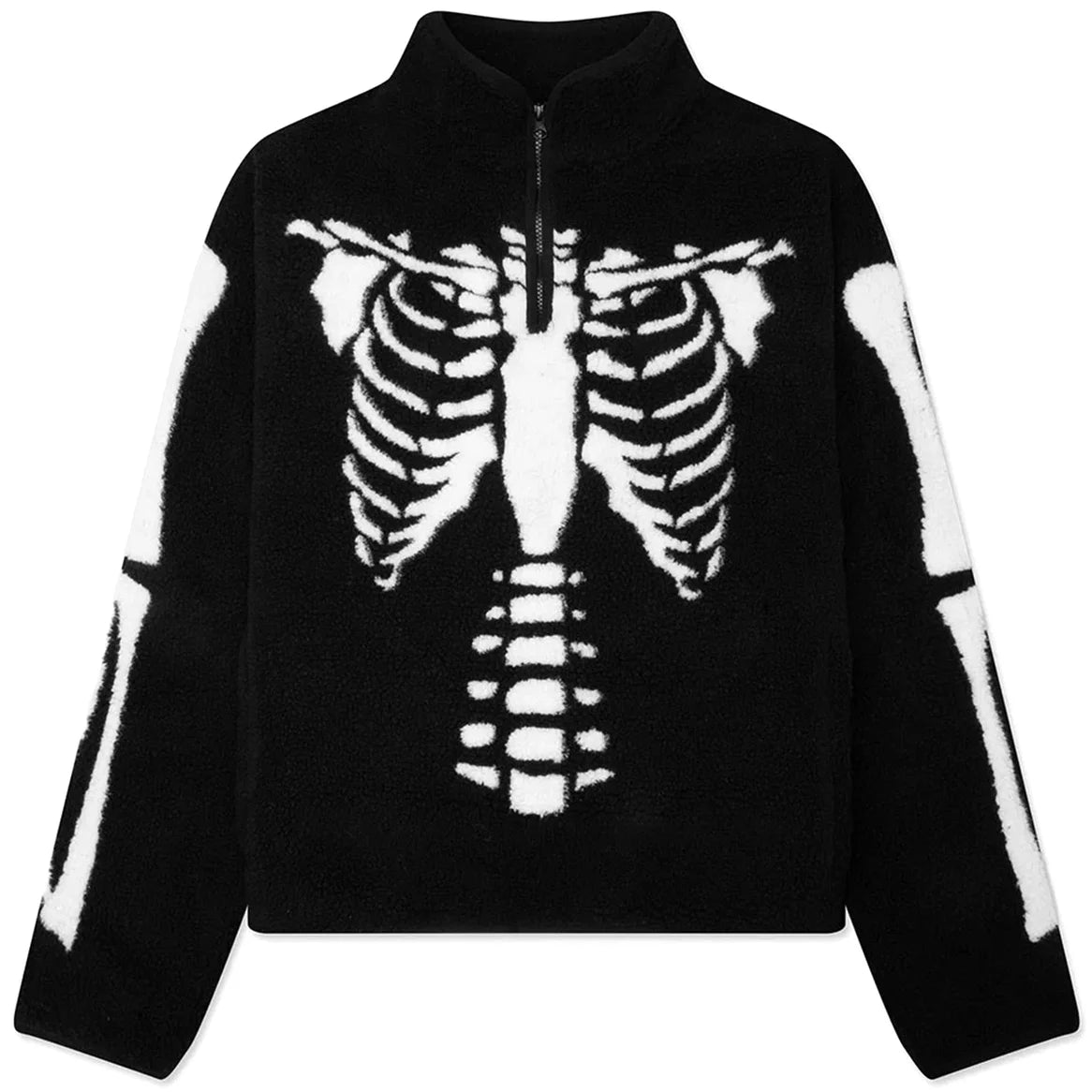 Market Skeletal Quarter Zip Sherpa Pullover