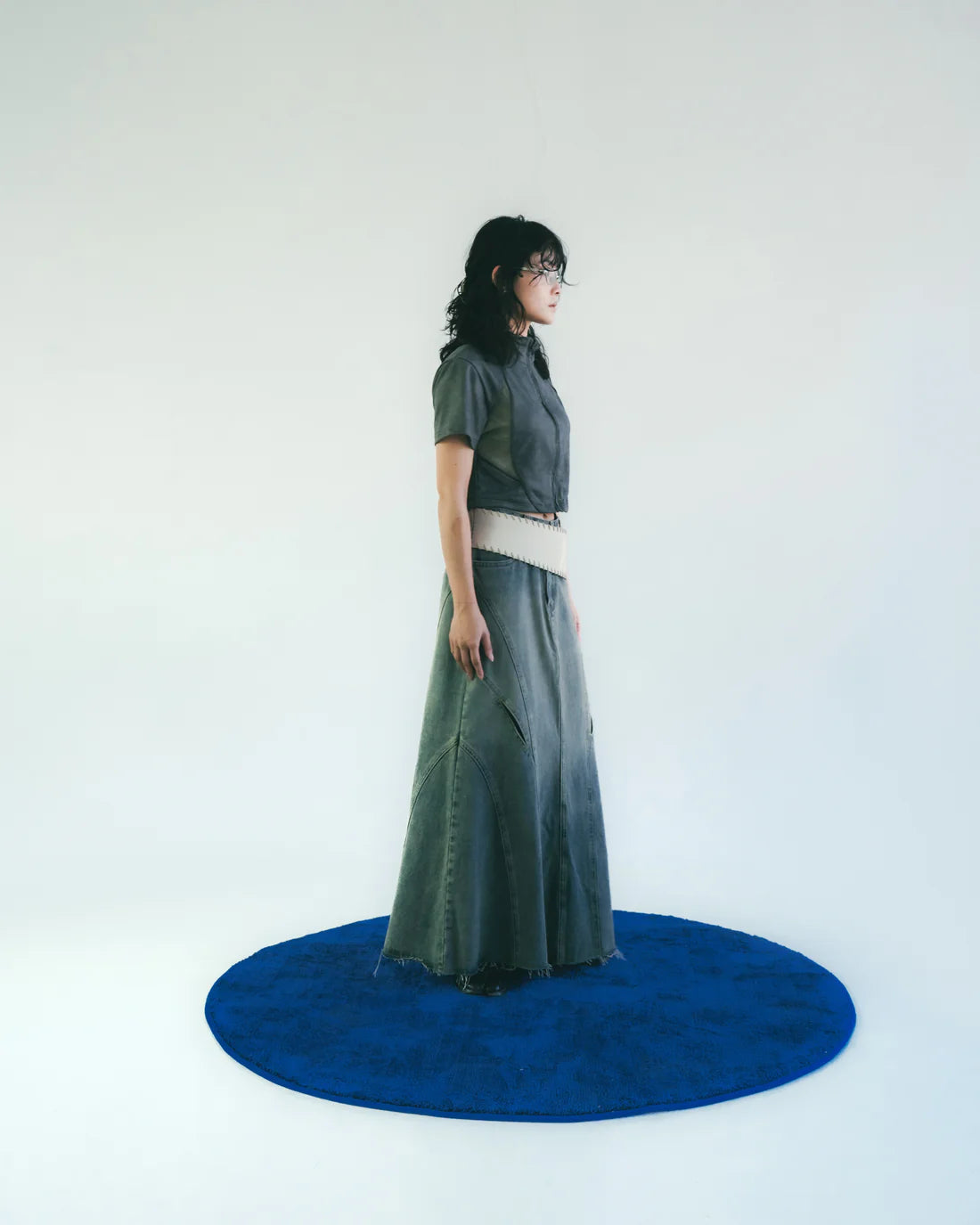 Sense Twist Hole Denim Mermaid Skirt