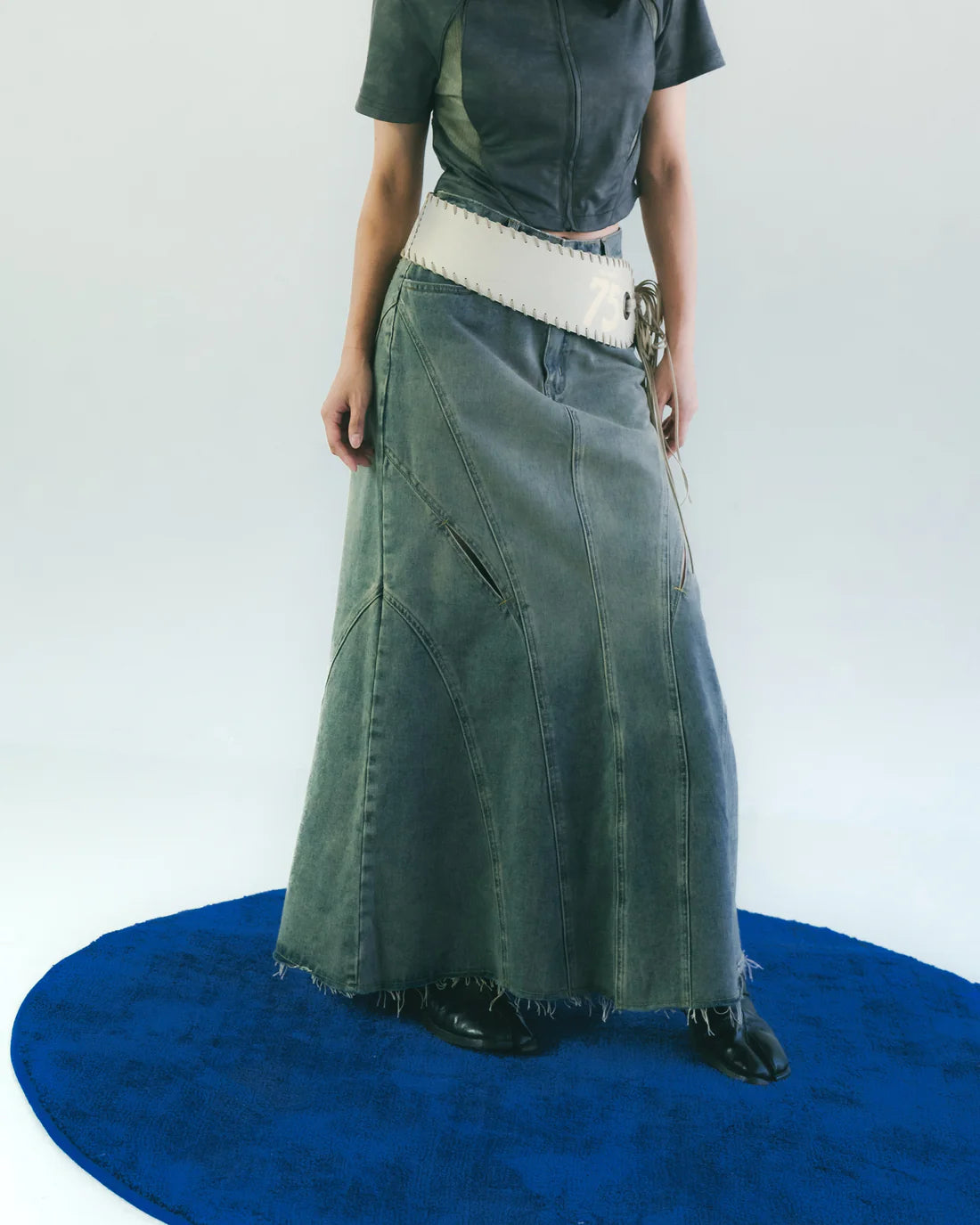 Sense Twist Hole Denim Mermaid Skirt