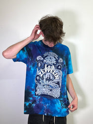 Led Zeppelin Wembley 71 Blue Tie Dye Tee