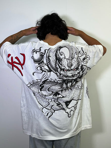 White Dragon White Tee