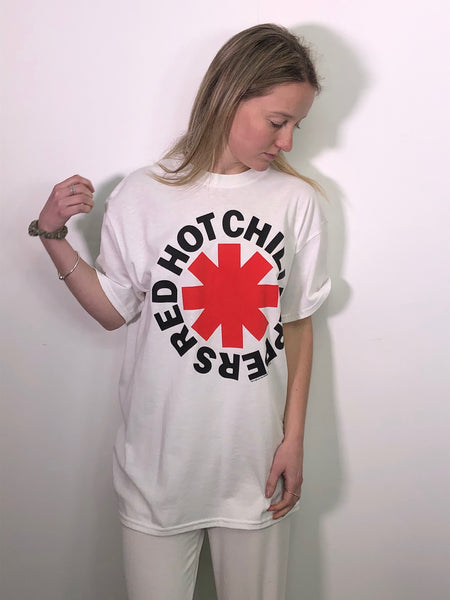 Red Hot Chili Peppers Red Asterisk White Tee