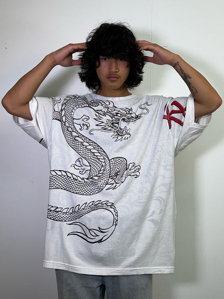 White Dragon White Tee