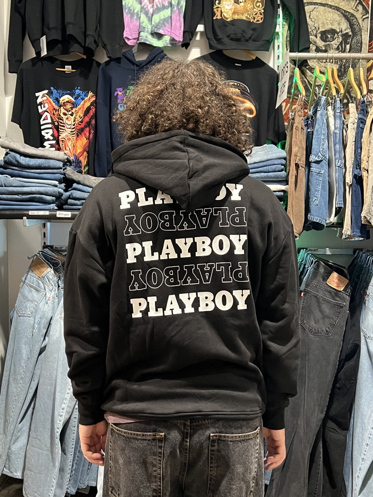 Playboy Stack Black Hoodie