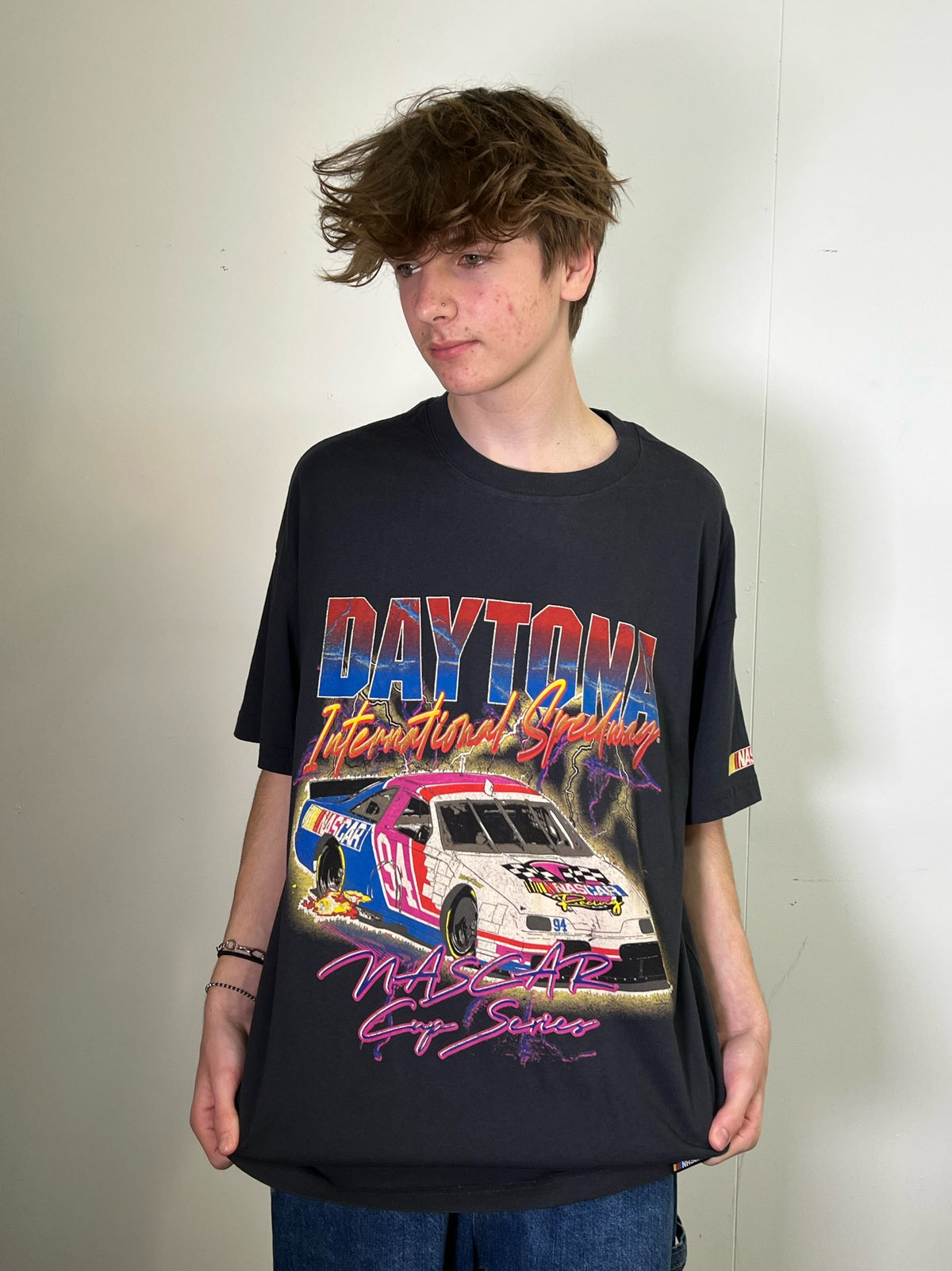 NASCAR Daytona Lightning Black Tee