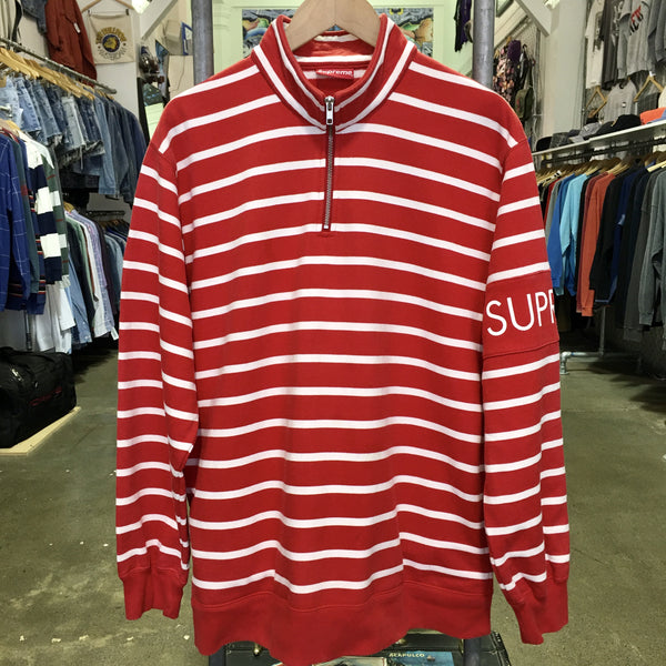 Supreme Striped Half-Zip FW16 Sweater Pullover