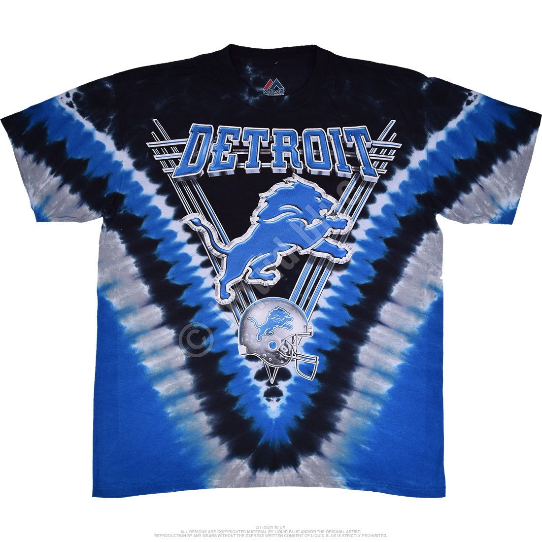 Detroit Lions V Tie-Dye Tee
