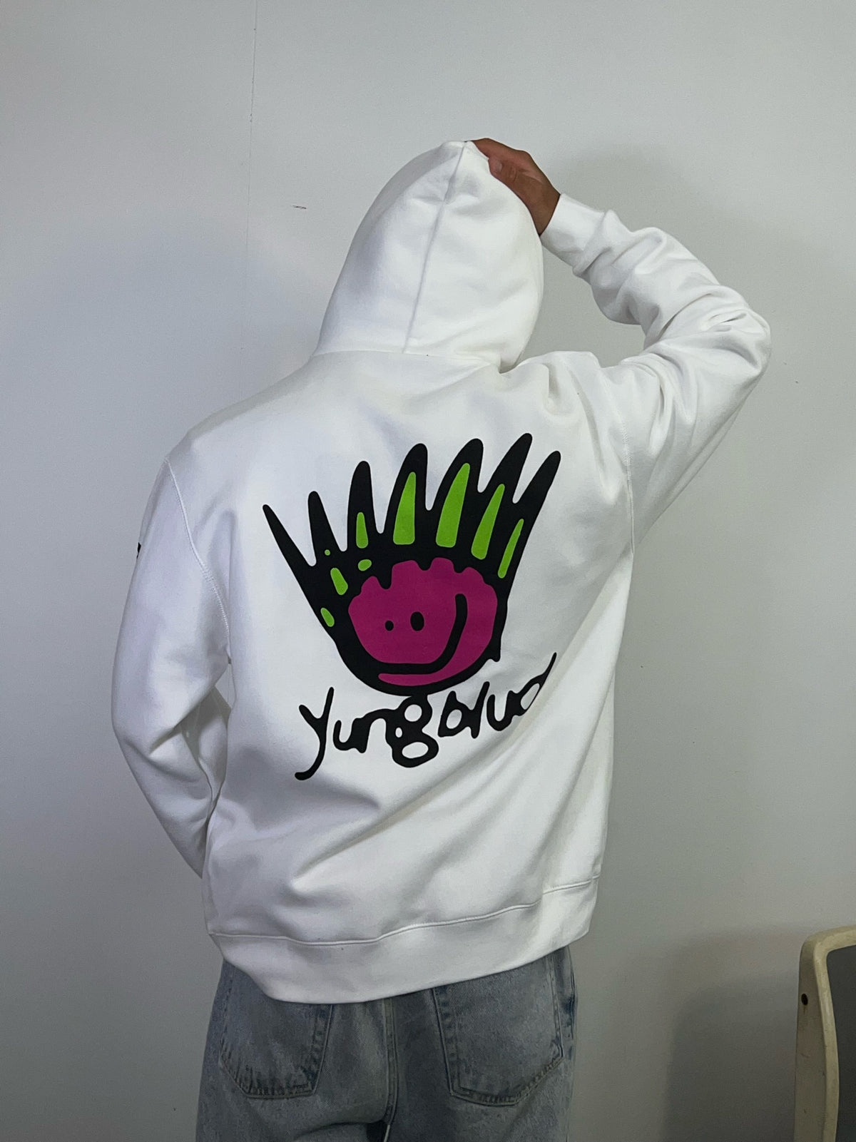 Yungblud Face White Hoodie