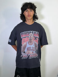 Rodman Vintage HOF OS Faded Black Tee