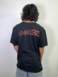 Gorillaz Group Green Jeep Black Tee