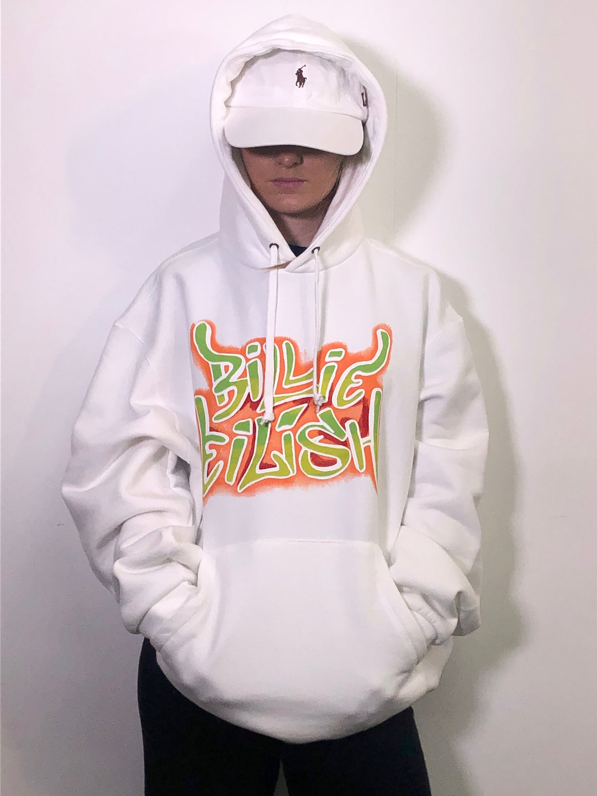 Billie Eilish Graffiti White Hoodie