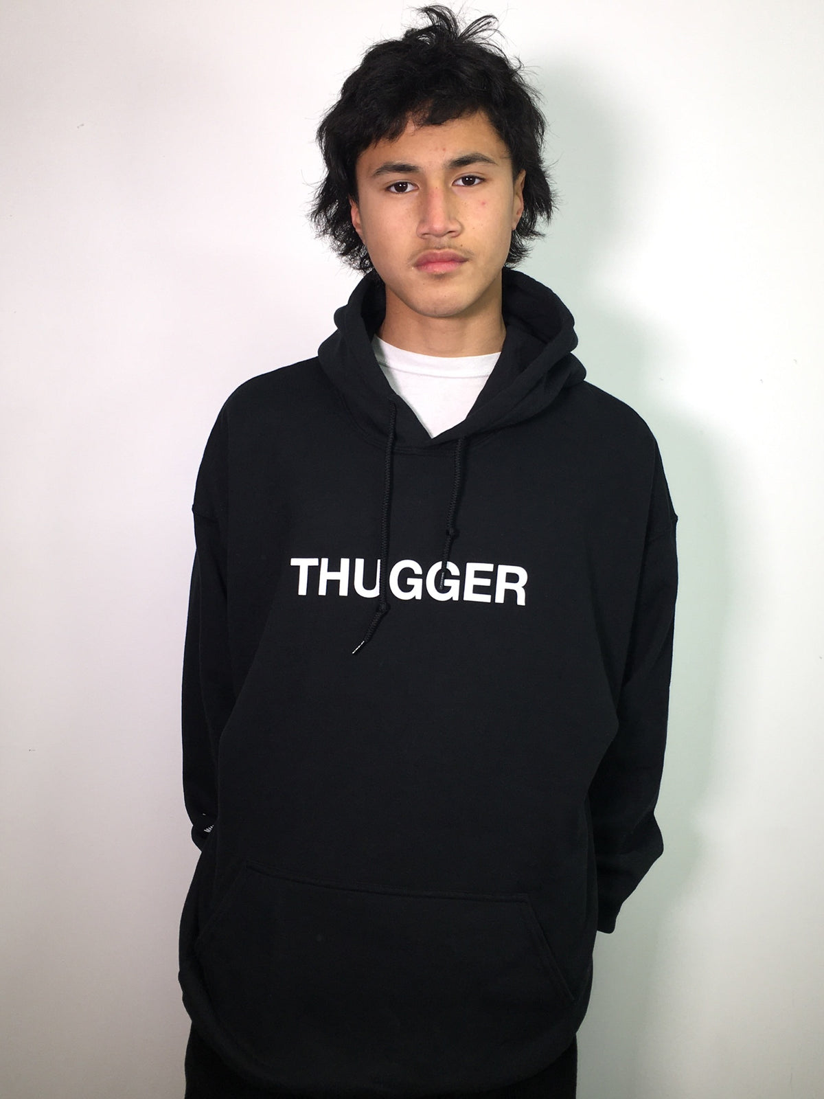 Young Thug Thugger Skull Date Sleeve Black Hoodie