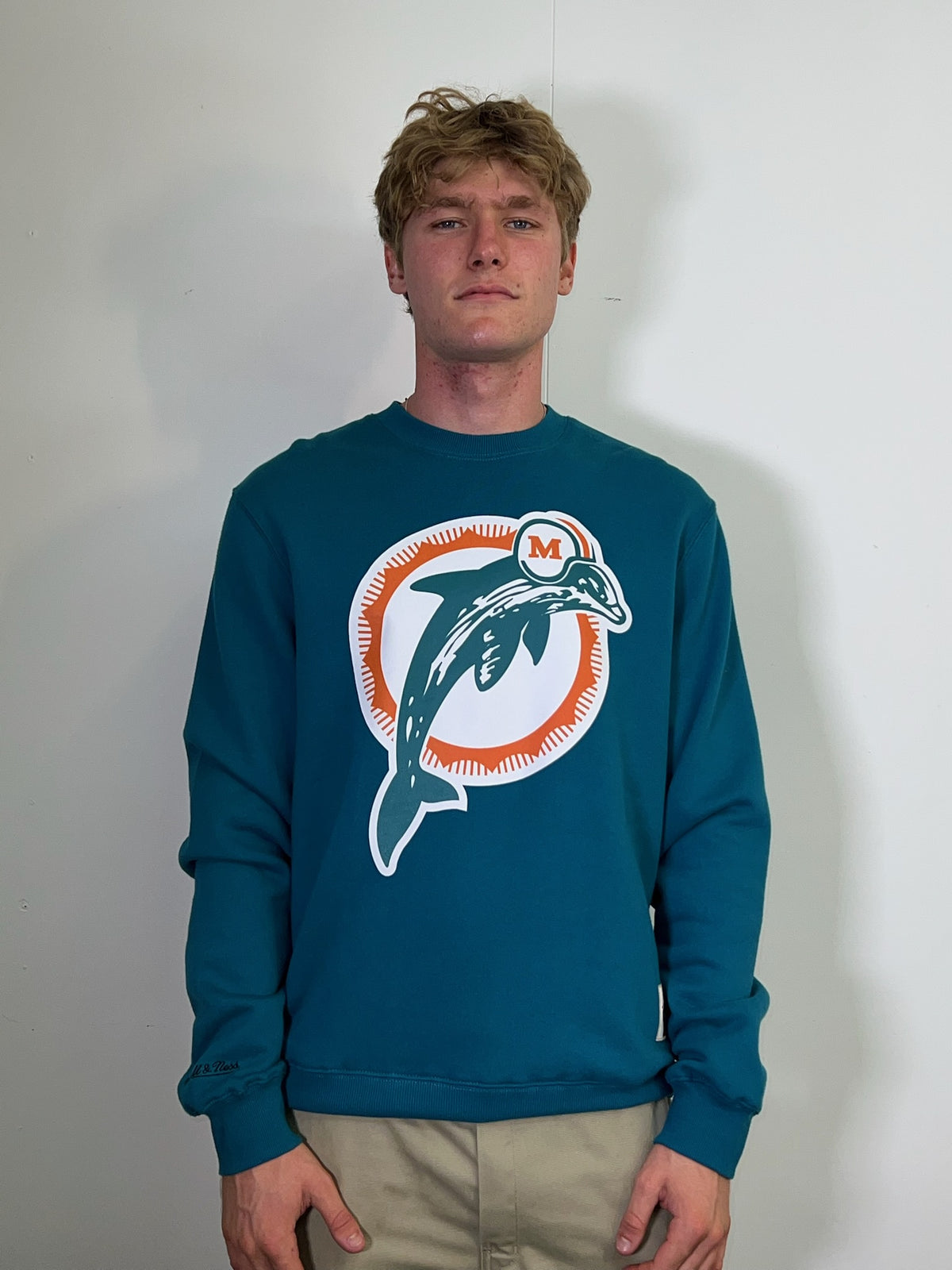 Dolphins Throwback NFL Logo Aqua Crew