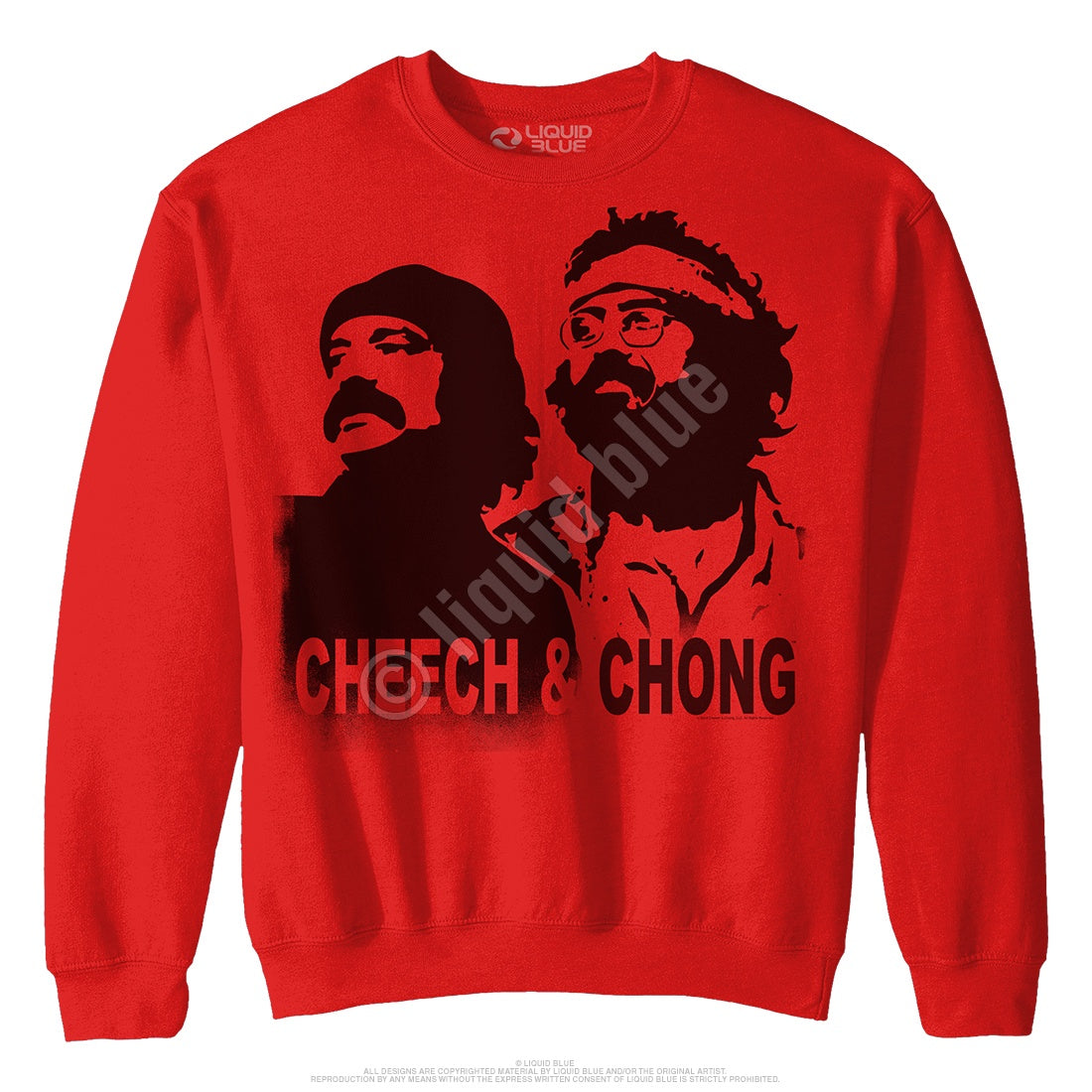 Cheech and Chong Stencil Red Sweatshirt