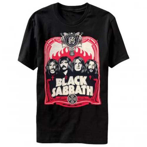 Black Sabbath Red Flames Tee