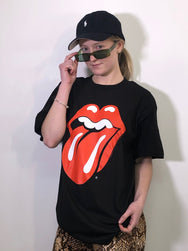 Rolling Stones the Classic Tongue Black Tee