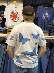 Blue Butterflies Allover Design Tee