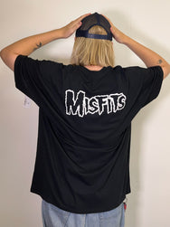 Misfits Skull & Logo Black Tee