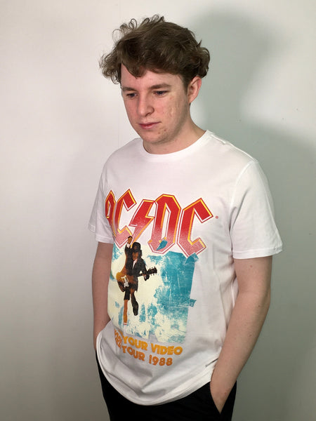 AC-DC Blow up your Video White Tee