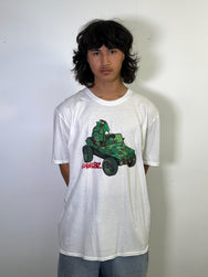 Gorillaz Green Jeep White Tee