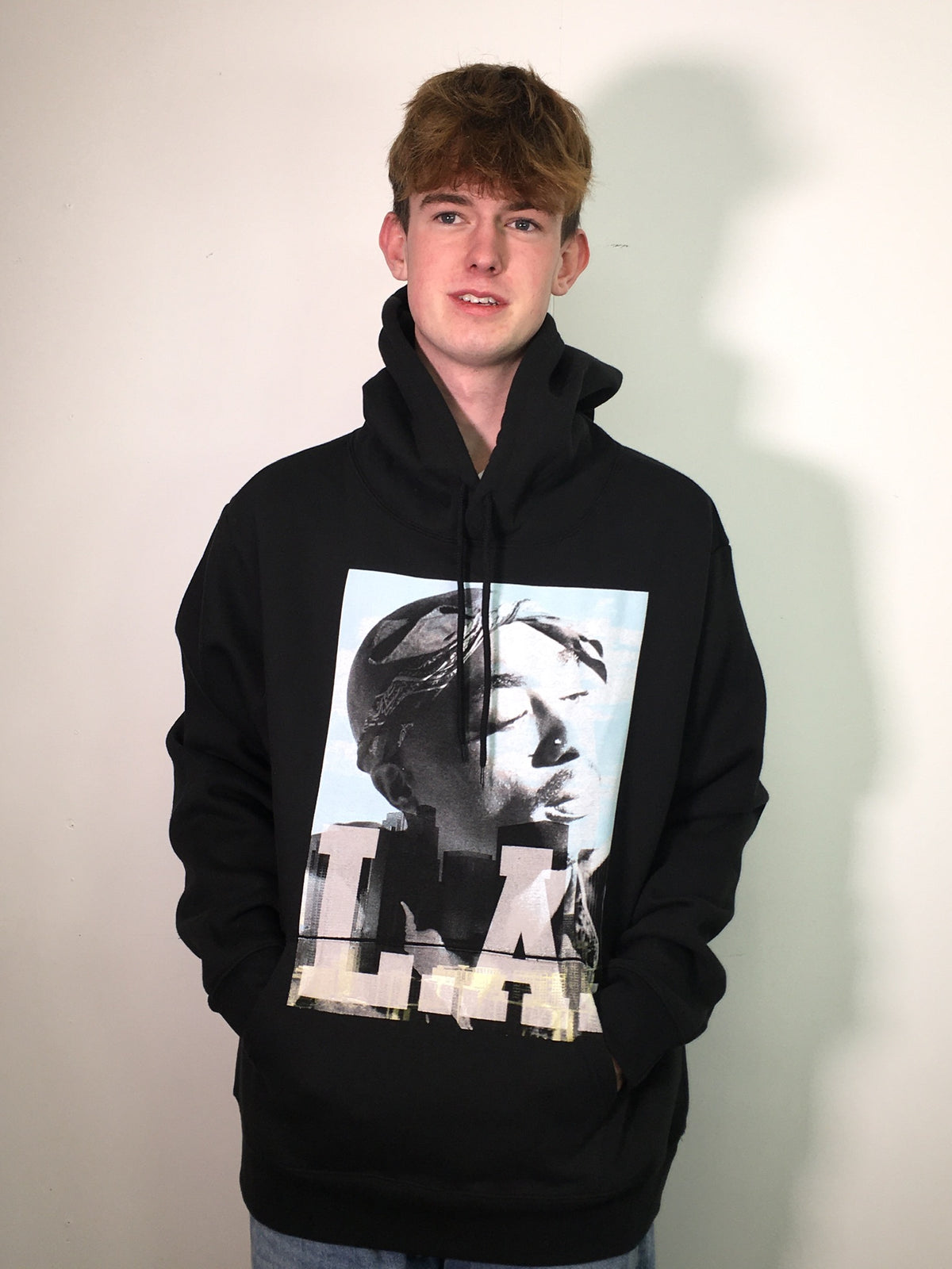 Tupac Black LA Skyline Hoodie