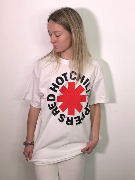 Red Hot Chili Peppers Red Asterisk White Tee