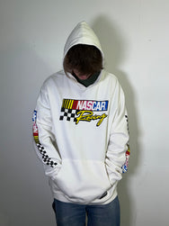 NASCAR Racing Vintage White Hoodie