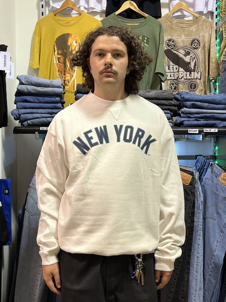 Yankees Heritage Crew White Sweatshirt