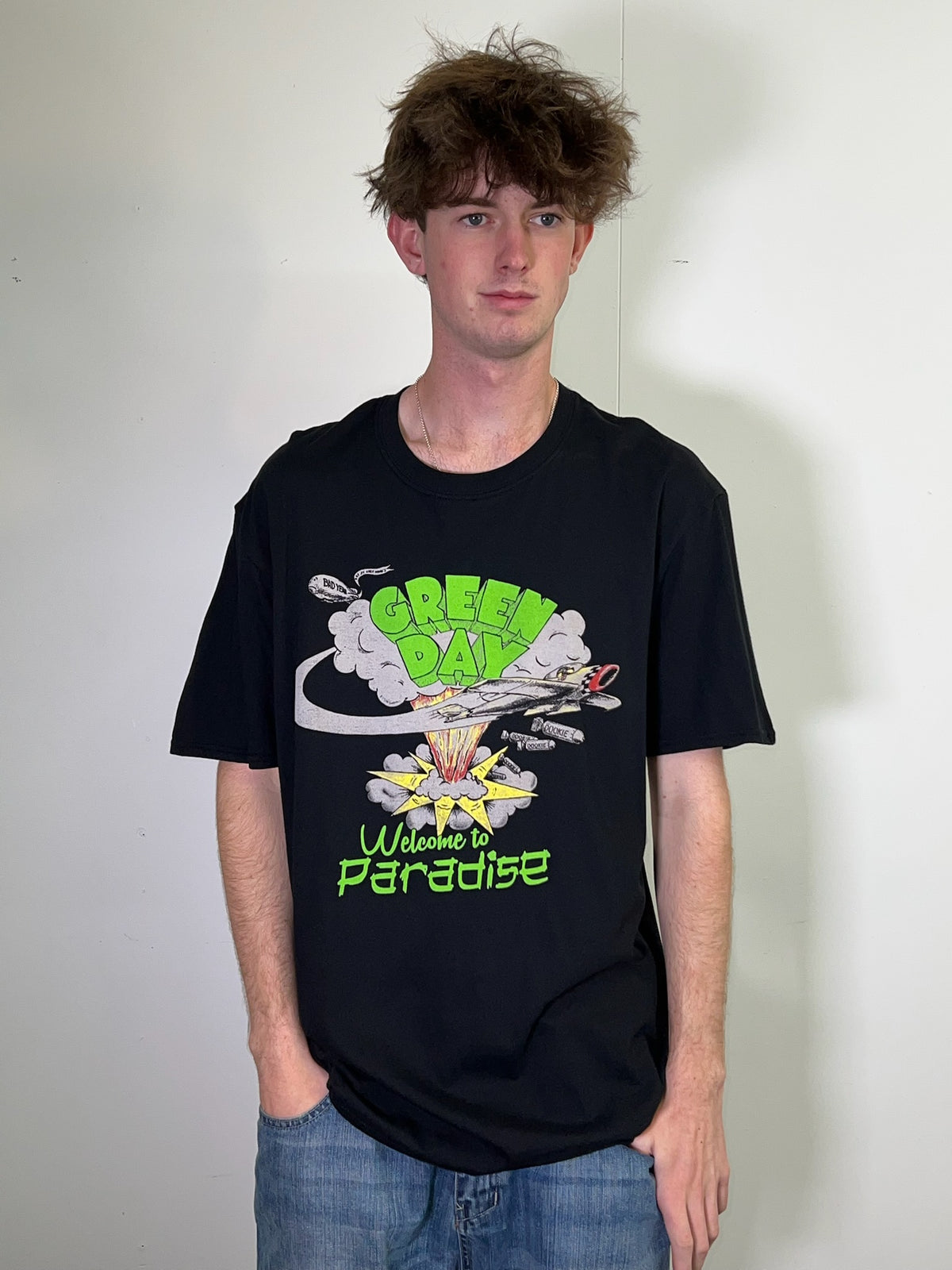 Green Day Welcome To Paradise Black Tee