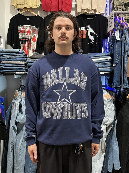 Cowboys Ivy Arch Crew Navy Sweatshirt