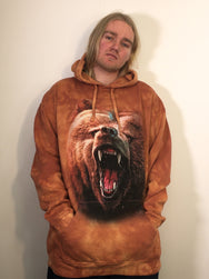 Grizzly Growl Brown Hoodie