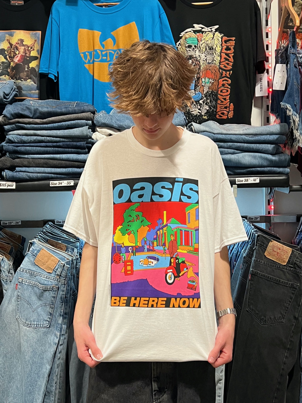 Oasis Be Here Now White Tee