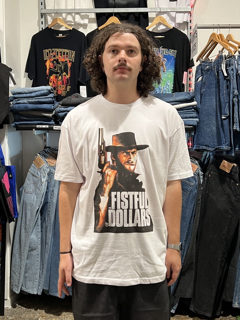 Fist Full of Dollars Design White Tee