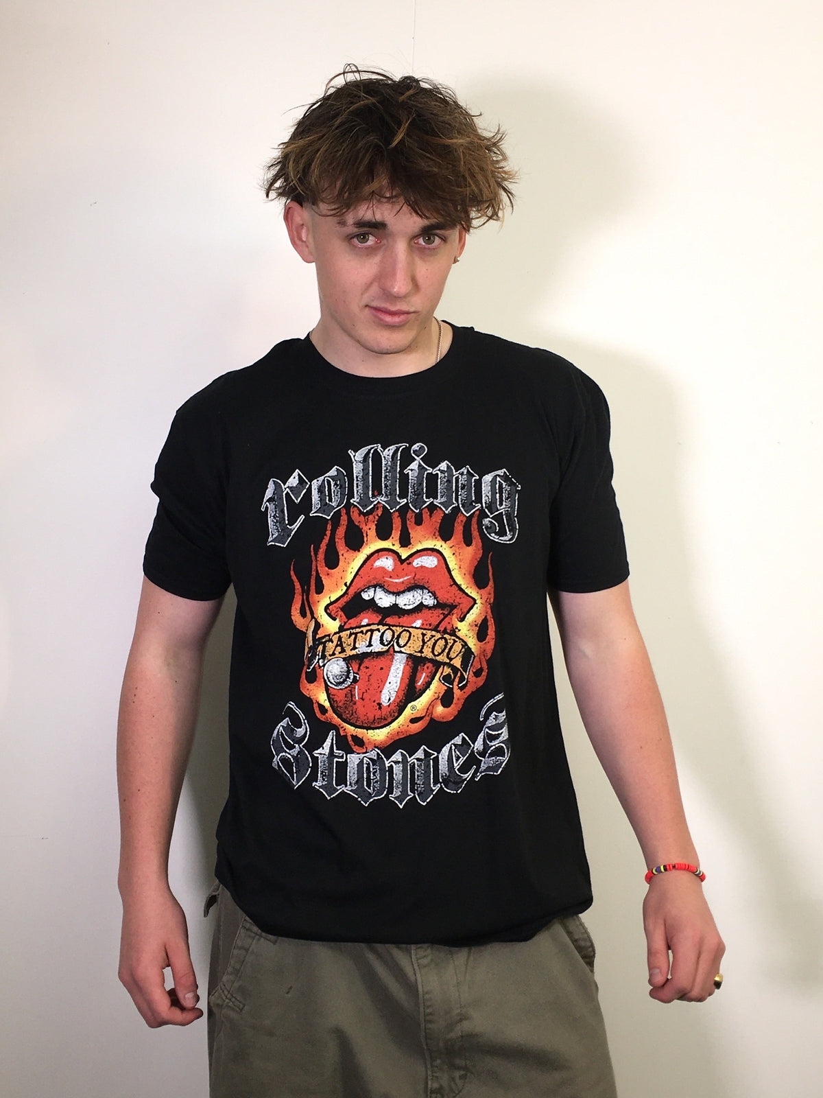Rolling Stones Flaming Tattoo Tongue Tee