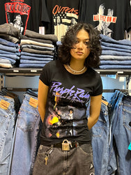 Prince Purple Rain Womens Black Tee