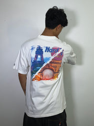 Hard Rock Cafe Paris White Vintage Tee Medium