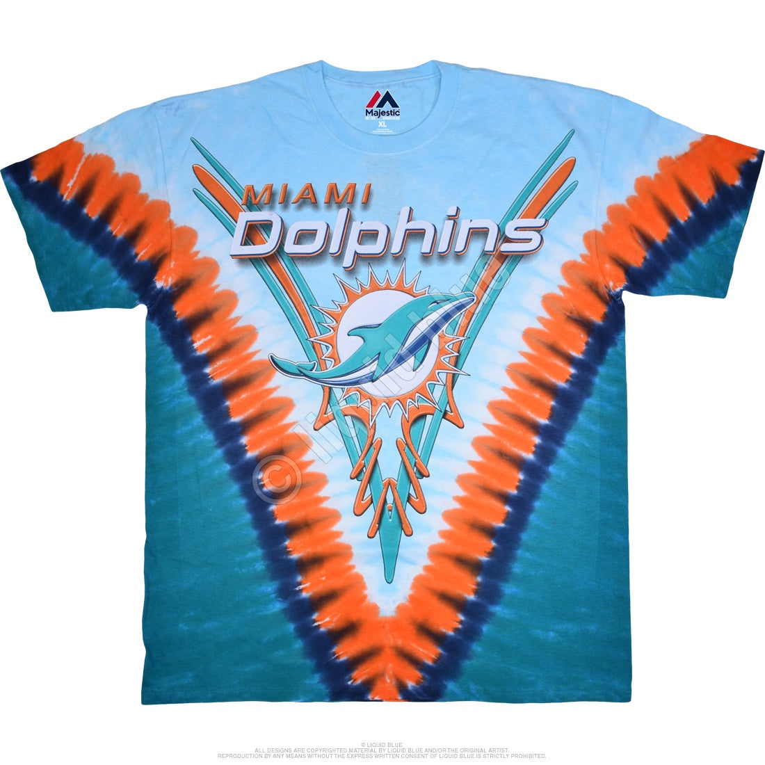 Miami Dolphins V Tie-Dye Tee