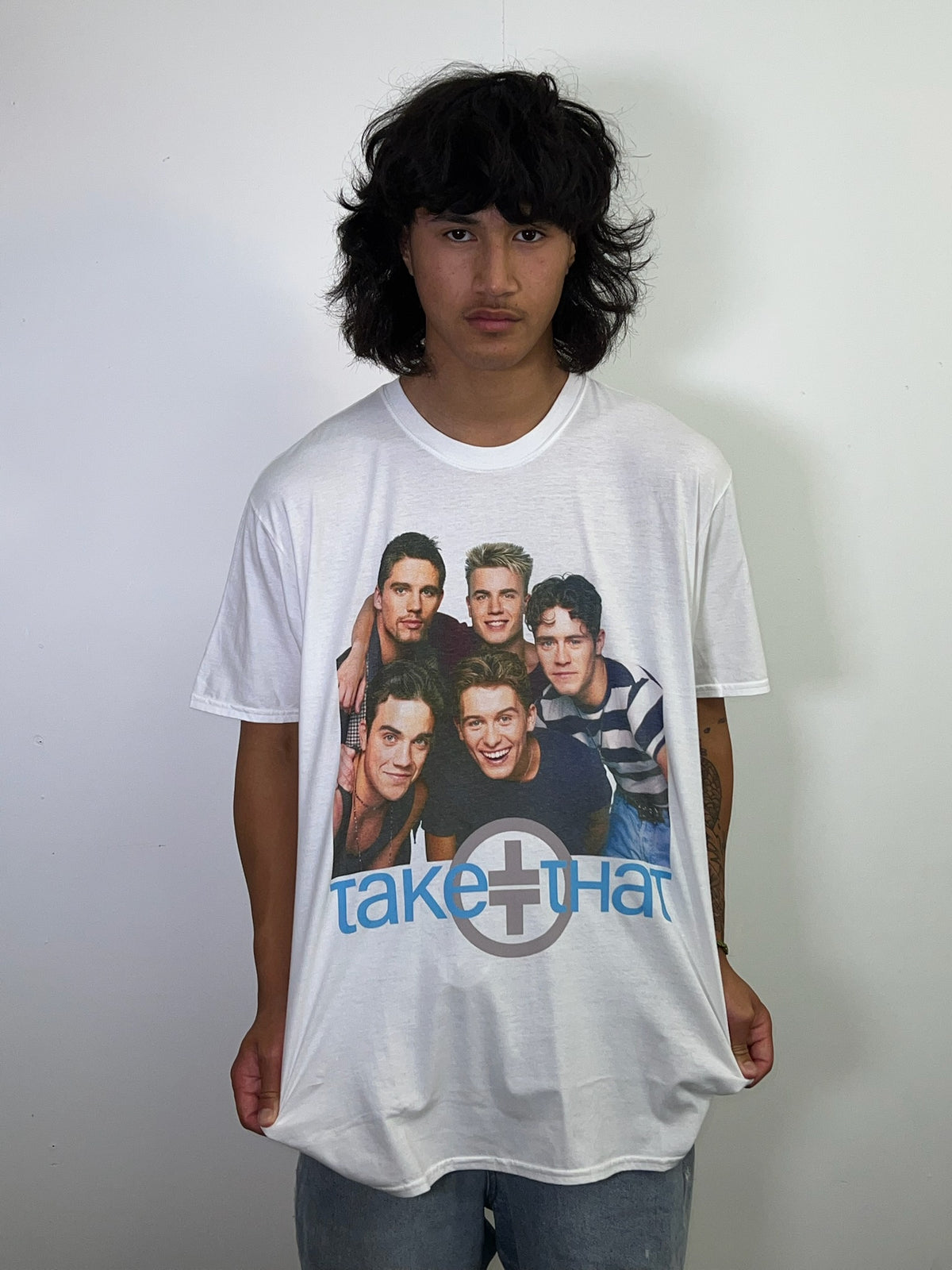 Take That Group Hug White Tee