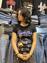 Prince Purple Rain Womens Black Tee