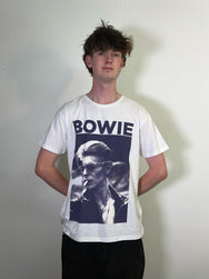 David Bowie Smoking White Tee