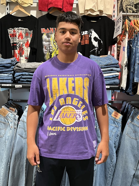 LA Lakers Division Arch Faded Purple Tee